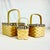 From our private collection. A great set of 3 nestling woven maple stat baskets with a patriotic Americana accent band on...