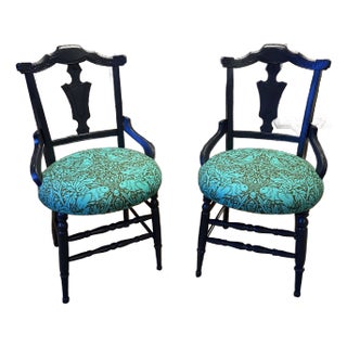 1930s Amish Schoolhouse Wood Chairs - Set of 2 For Sale