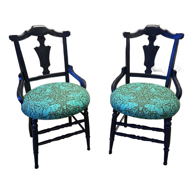 1930s Amish Schoolhouse Wood Chairs - Set of 2 For Sale