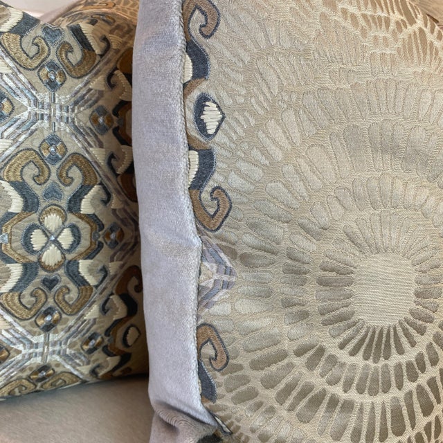 2020s Beacon Hill “Ammolite Silver Gold” 22” Pillows -A Pair For Sale - Image 5 of 8