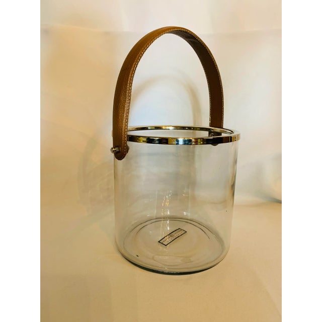 Modern Zodax Barclay Butera Equestrian Ice Bucket with Leather Handle For Sale - Image 3 of 13