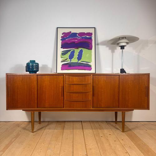 Danish Four-Drawer Teak Sideboard, 1960s For Sale - Image 9 of 9
