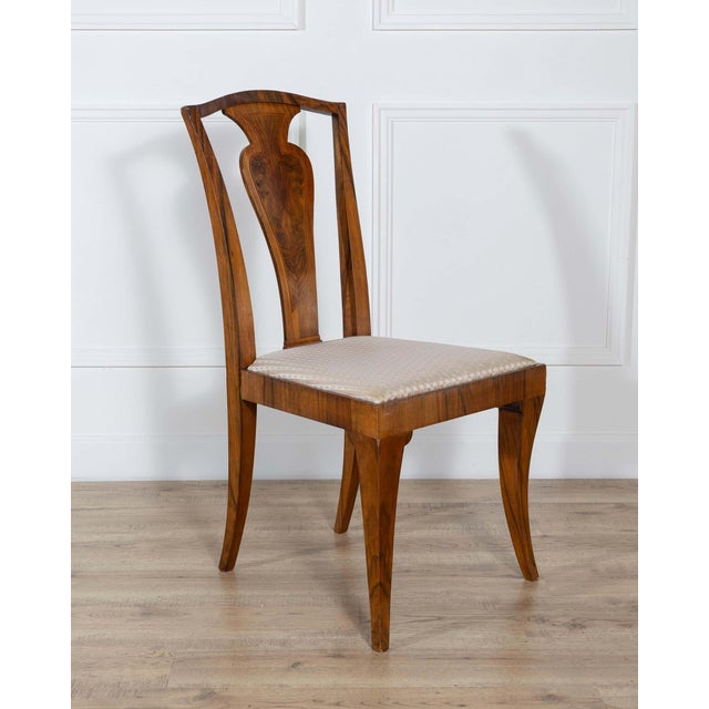 Set of Four French Art Deco Dining Chairs in Walnut and Bois de Rose, circa 1920 For Sale In Atlanta - Image 6 of 9