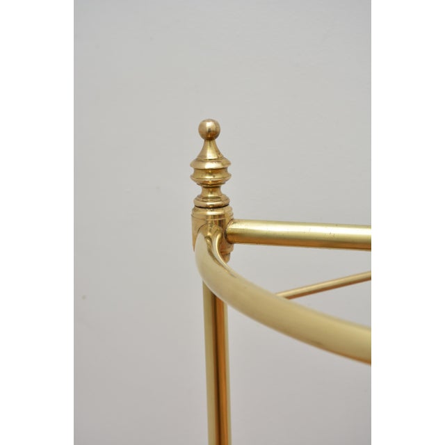 1940s Vintage Demi Lune Umbrella Stand in Brass, 1940 For Sale - Image 5 of 11