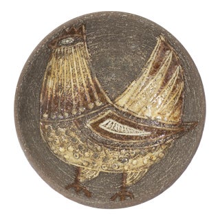 Elsi Bourelius Ceramic Bowl With Rooster Design For Sale