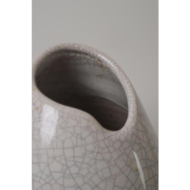 Large Handmade Crackle Vase from Fischmaul, Germany, 1950s For Sale - Image 4 of 13