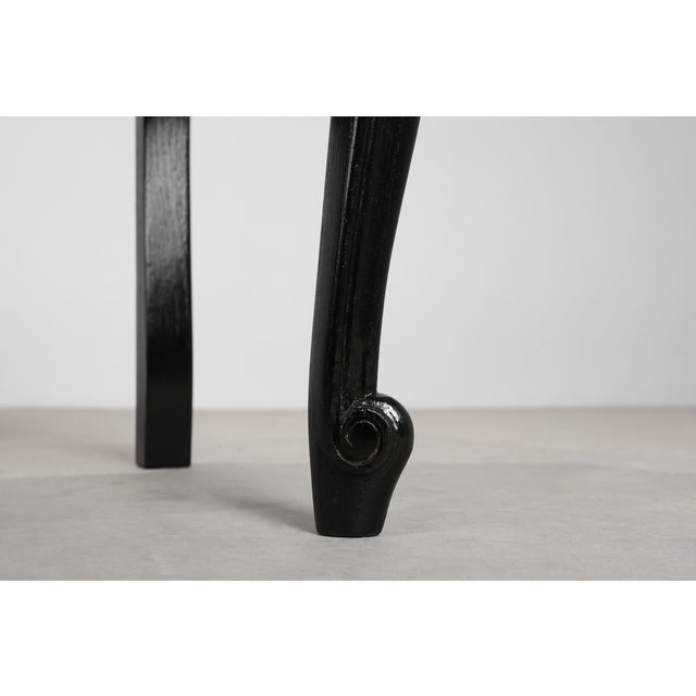 Black Vintage French Nightstands in Carved Wood, 1950s, Set of 2 For Sale - Image 8 of 13