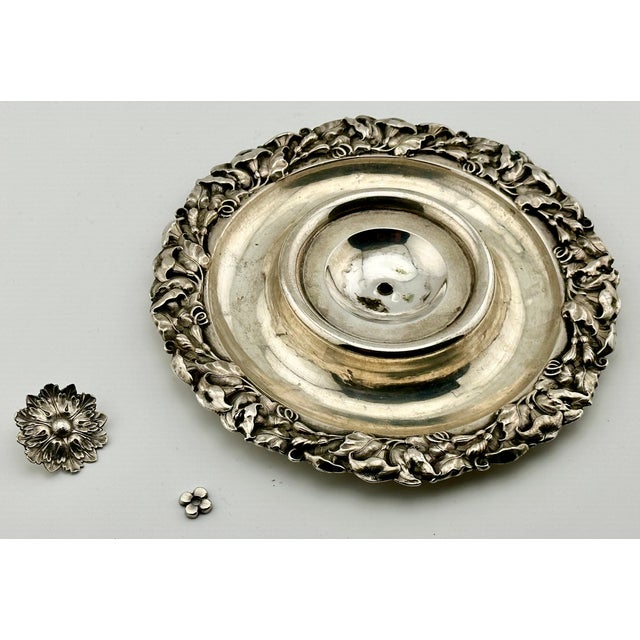 Antique Mid 19th Century Silver Arum Lily Flower Champagne Coaster by Renowned Germany Maker Koch & Bergfeld For Sale - Image 9 of 18