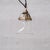 Mid-Century French Bell Shaped Clear Glass and Brass Pendants, Set of 2 For Sale - Image 6 of 7