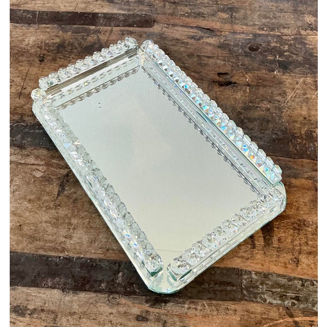 Early 21st Century Vintage Cut Glass Mirrored Vanity Tray For Sale - Image 5 of 12