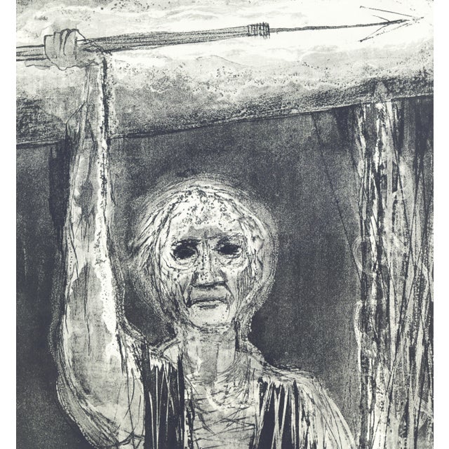 Contemporary 1968 "Moby Dick" Lithograph by Benton Spruance "Ahab Aloft" For Sale - Image 3 of 6