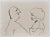 The Couple is a China Ink Drawing realized by Mino Maccari (1924-1989) in the 1960s. Monogrammed on the lower. Good...