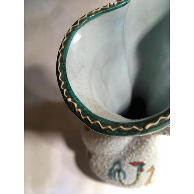 Mid-Century White Enameled Ceramic Vase, Italy, 1960s For Sale - Image 15 of 18