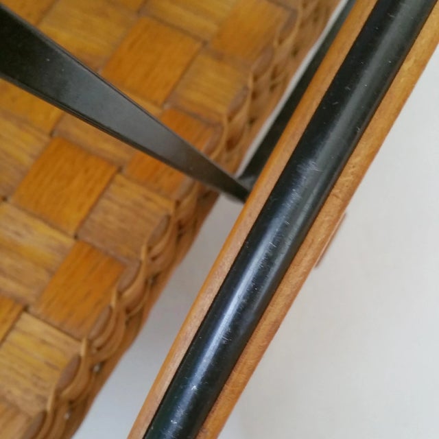 Metal Mid-Century Metal, Wood, and Rubber Trolley, 1950s For Sale - Image 7 of 12