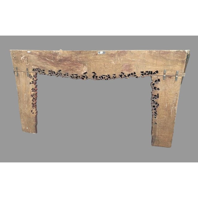 Antique Carved & Gilt Decorated Wooden Oriental Doorway Panel Valence 19th Century For Sale - Image 10 of 11