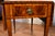 1930s 1930s English Hepplewhite Mahogany Satin Wood Inlay Leather Top Drop-Leaf Pembroke Side Tables For Sale - Image 5 of 18