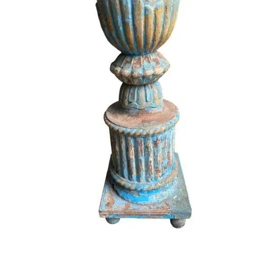 Religious Late 19th Century Wood Altar Pricket Candle Holder For Sale - Image 3 of 9