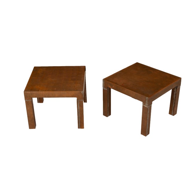 Here is a very unique set of tables, they look to have been custom made with no makers mark present. The tables are solid...