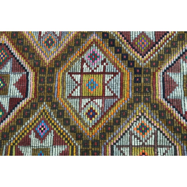 Star Designed Vintage Turkish Area Rug - 81"x140" For Sale - Image 11 of 13
