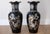 Large Vintage 1960s Vietnamese Black Lacquer & Mother of Pearl Floor Vases - A Pair For Sale - Image 4 of 15