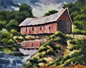 Clifford Holmes, The Bridge House, Circa 1950