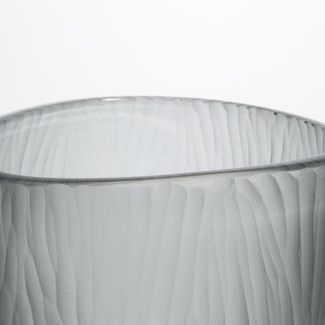 Hand Blown Murano Vase Ghost in Grey Medium For Sale - Image 11 of 12