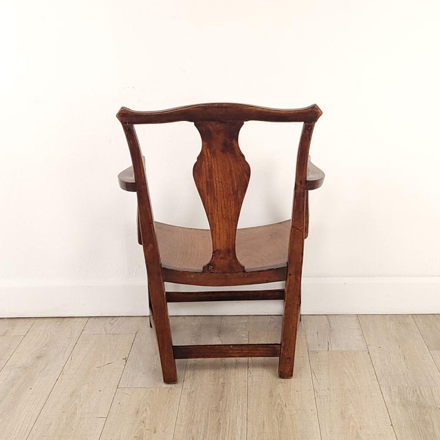 19th Century English Oak Armchair With Saddle Seat, 19th Century or Earlier For Sale - Image 5 of 12