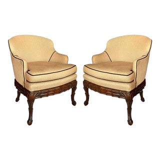 1970s Vintage Club Chairs in the Manner of Serge Roche - a Pair For Sale