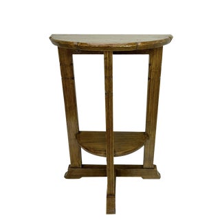 Small Wall Console Table in Grain Painted Wood Imitation, 1950s For Sale