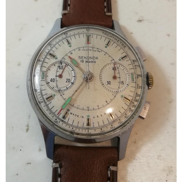 Vintage Sekonda Chronograph, Russia, 1970s For Sale - Image 11 of 11