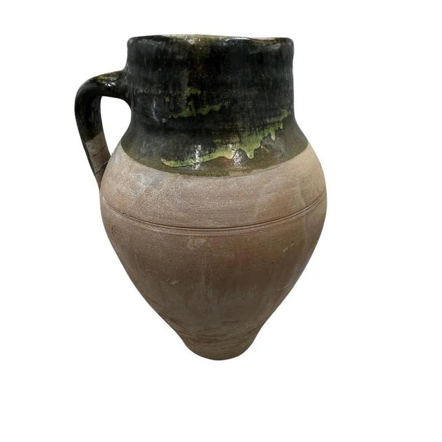 French Provincial Vintage Turkish Terracotta Oil Jar For Sale - Image 3 of 6