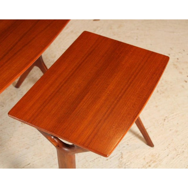 Mid-Century Danish Teak Nest of Tables by Johannes Andersen for CFC Silkeborg, 1960s, Set of 3 For Sale - Image 8 of 18