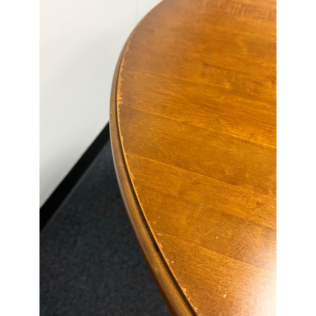 Wood Ethan Allen New Country 42” Round Dining Table For Sale - Image 7 of 10
