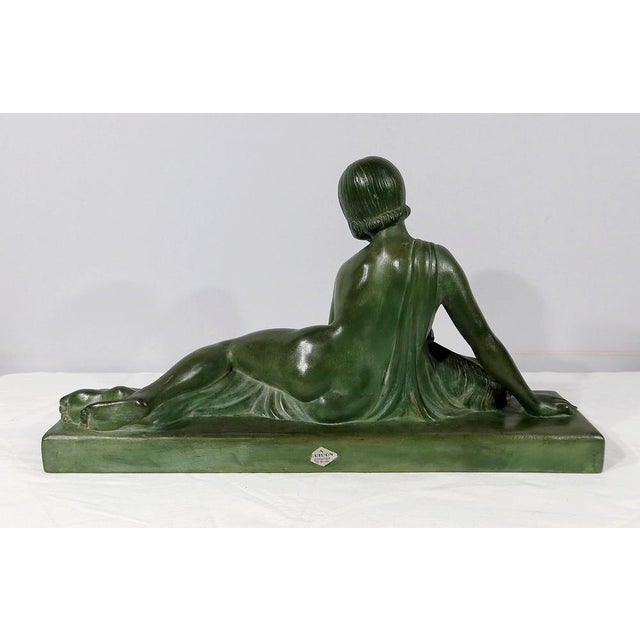 Art Deco Sculpture of La Demoiselle et le Chevreau by A. Godard, Early 1900s For Sale - Image 16 of 18