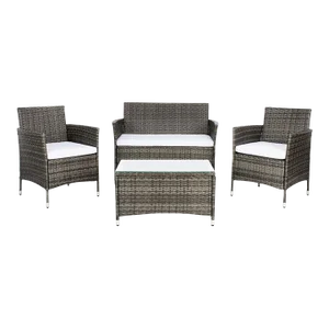 Bandele 4 Piece Living Set - Gray Brown/White