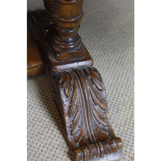 Oak Dining Table, 1940s For Sale - Image 6 of 13