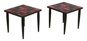Coffee Tables with Mosaic Tops, Japan, 1960s, Set of 2