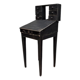 Small Antique Black Tiered Desk, 1890s For Sale