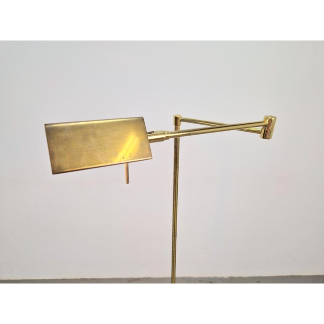 Adjustable Brass Floor Lamp from Sölken Leuchten, 1970s For Sale - Image 4 of 9
