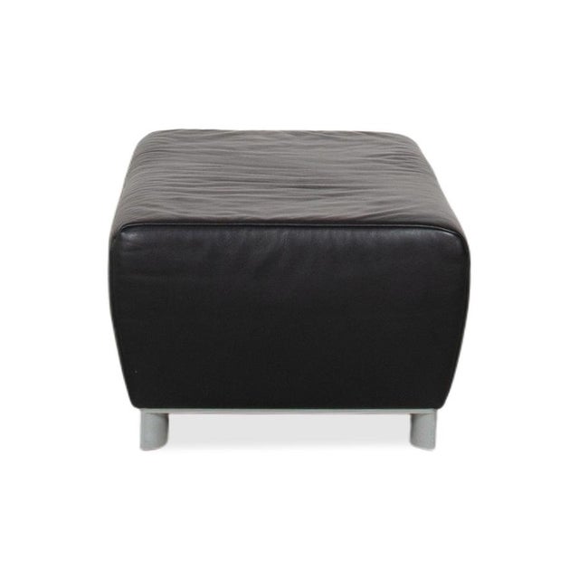 Volare Ottoman in Black Leather from Koinor For Sale - Image 10 of 11