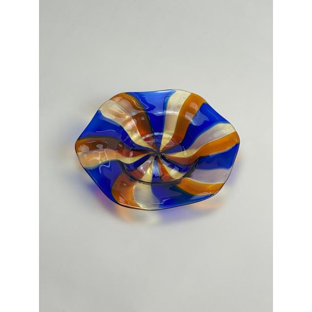 Murano Striped Glass Candy Dish from Fratelli Toso, Italy, 1970s For Sale - Image 4 of 10