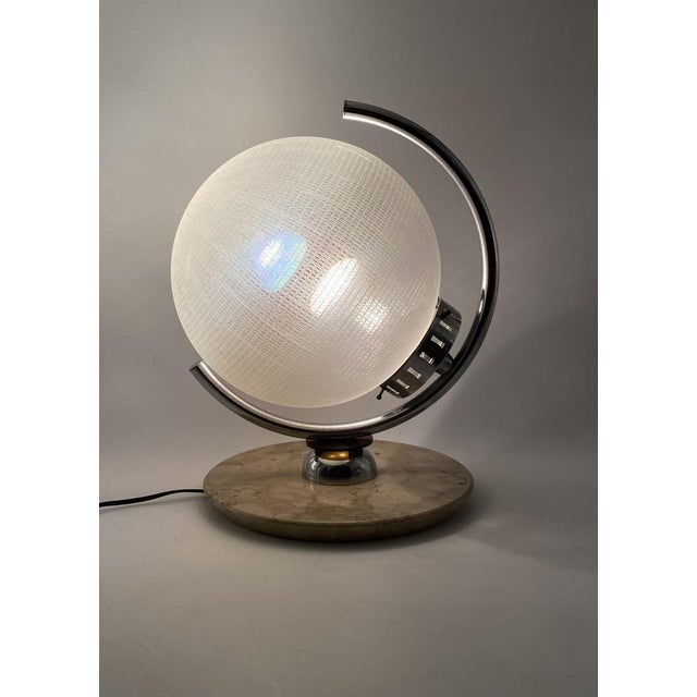 Spherical Table Lamp in Murano Glass and Marble from Mazzega, Italy, 1970s For Sale - Image 13 of 18