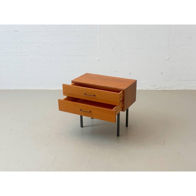 Mid-Century Bedside Table with Drawers, 1950s For Sale - Image 5 of 14