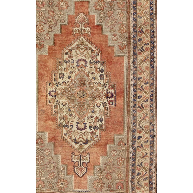 Camel Vintage Turkish Oushak Rug 7'5 X 13' For Sale - Image 8 of 10