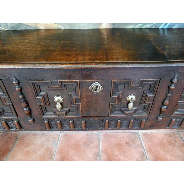 Antique English Country Oak Dresser Base, 1750 For Sale - Image 14 of 18