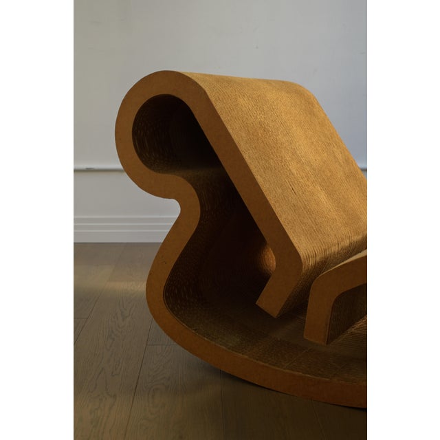 1972 Frank Gehry 'Contour' Rocking Lounge Chair by Easy Edges Inc. This iconic 'Contour' rocking lounge chair, designed by...