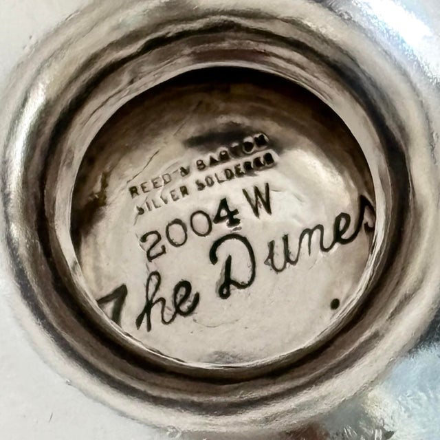 Metal Vintage SilverPlate Pedestal Bowl Las Vegas Dunes Hotel For Sale - Image 7 of 10