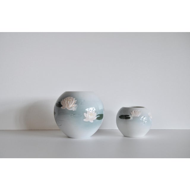 Water Lily Series Vases from Bing & Grøndahl, 1930s, Set of 2 For Sale - Image 12 of 12