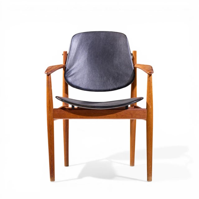 Mid 20th Century Arne Vodder for France and Son Fd-184 Mid Century Danish Teak Dining Chairs - Pair For Sale - Image 5 of 13