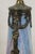 Metal Antique Victorian Aesthetic Arts Nouveau Stained Slag Glass Parlor Lamp 25" For Sale - Image 7 of 17